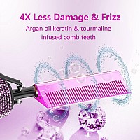 Dan Technology 500 Hot Comb Electric For Wigs Diamond Heating Comb 60 Min Autooff 7 Temperatures Adjustable Purple Hot Comb