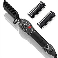 Dan Technology Lcd Screen Digital Display Diamond Shaped Hot Comb Black 131 X 23 Inches 500 Degree Plug In Hot Comb With Ad