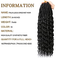 Jvilo Goddess Locs Crochet Hair 24Inchs 126Strands7Packs Synthetic Faux Locs Crochet Hair With Curly Ends New Soft Locs Crochet