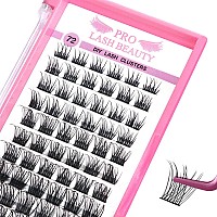 Cluster Lashes 72 Pcs Individual Lashes Lash Clusters Diy Eyelash Extension Natural Lashes Super Thin Band Reusable Soft Co