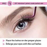 Cluster Lashes 72 Pcs Individual Lashes Lash Clusters Diy Eyelash Extension Natural Lashes Super Thin Band Reusable Soft Co