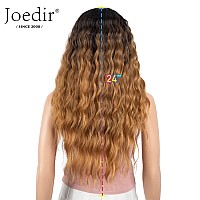 Joedir Lace Front Wigs 24 Long Wavy Synthetic Wig 45 Deep Part Hd Transparent Lace With Baby Hair For Women 130 Density Wig