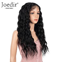 Joedir Lace Front Wigs 24 Long Wavy Synthetic Wig 45 Deep Part Hd Transparent Lace With Baby Hair For Women 130 Density Wig