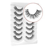 Onlyall Natural Eyelashes Mink False Eyelashes Natural Wispy Lashes Soft Clear Band Lashes Fluffy False Lashes 14Mm A11