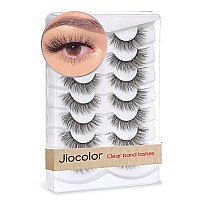 False Eyelashes Fluffy Wispy Curly Natural Lashes 3D Faux Mink Lashes 7 Pairs Jiocolor Volume Eye Lashes DJ-20