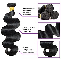 Human Hair Bundles Body Wave Bundles Human Hair 1 Bundles Brazilian Virgin Black Weave Hair Bundles 100 Unprocessed Natural Col