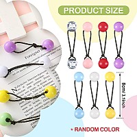 Jutom 24 Pieces Hair Ties 20mm Hair Balls Bubble Ponytail Holders for Girls double Bead Bubble Hair Ties Colorful 80s 90s Hair Elastic Accessories for Baby Toddler(Multicolor)