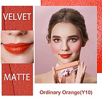 Oulac Orange Matte Lipstick For Women Lipstick Blush Duo Creamy Soft Satin Finish Lipsticksmoisturising Formularich Color