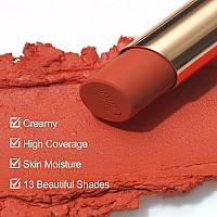 Oulac Orange Matte Lipstick For Women Lipstick Blush Duo Creamy Soft Satin Finish Lipsticksmoisturising Formularich Color