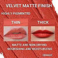 Oulac Orange Matte Lipstick For Women Lipstick Blush Duo Creamy Soft Satin Finish Lipsticksmoisturising Formularich Color