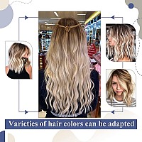 LAAVOO Tape in Hair Extensions Human Hair Balayage Light Brown to Ash Blonde with Platinum Blond Ombre 24 Inch Hair Extensins Tape in Remy Human Hair Skin Weft 20pcs 50g