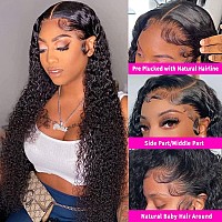 Kiss Love Deep Wave Closure Wig Human Hair Hd Transparent Glueless Wigs Human Hair Pre Plucked Bleached Knots 4X4 Lace Front Wig