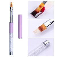 Silpecwee 5Pcs Ombre Nail Brush Nail Detail Brush Nail Art Brushes Nail Design Brushes Nail Painting Liner Brush For Acrylic Nai