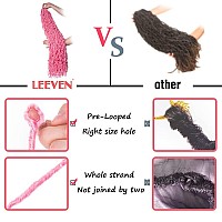 Leeven Pink Soft Locs 36 Inch Crochet Braids Hair 7 Pakcs Distressed Faux Locs Long Boho Goddess Locs Natural Butterfly Locs Cur