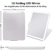 Flymiro Makeup Mirror Vanity Mirror With Lights Lighted Makeup Mirror With Touch Control 3 Color Lighting 1800 Mah Usb Recha