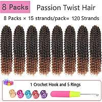 Short Passion Twist Hair 12 Inch 8 Packs Water Wave Crochet Hair Braiding Hair Bohemian Spring Twist Hair Crochet Braids Synthet