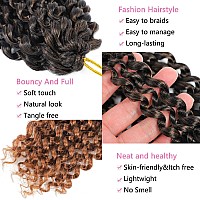 Short Passion Twist Hair 12 Inch 8 Packs Water Wave Crochet Hair Braiding Hair Bohemian Spring Twist Hair Crochet Braids Synthet