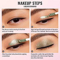 Oulac Liquid Glitter Eyeshadow Liquid Eyeshadow Metallic Eyeshadow Shimmer Eyeshadow Liquid Eyeliner Nonsticky Oneswipe Covera