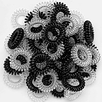 Tailaimei 60 Pcs Spiral Hair Ties Bulk No Crease Coil Hair Ties Phone Cord Hair Ties For Thick Hair Women Ponytail Holder El