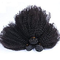 Feibin Mongolian Afro Kinky Curly Bundles Human Hair Bundles 8 10 12 Inches 4B 4C Afro Kinky Bulk Human Hair Virgin Hair Curly W