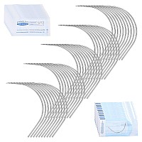 Jiesibao 50Pcs 18G Piercing Needles18G Curved Piercing Needles Disposable Precision Sterilized Curved Piercing Needle For Ear T