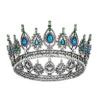 Sweetv Royal Queen Crown Wedding Tiara For Bride Rhinestone Tiaras And Crowns For Women Costume Headpiece For Birthday Cospla