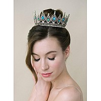 Sweetv Royal Queen Crown Wedding Tiara For Bride Rhinestone Tiaras And Crowns For Women Costume Headpiece For Birthday Cospla