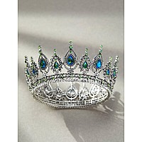 Sweetv Royal Queen Crown Wedding Tiara For Bride Rhinestone Tiaras And Crowns For Women Costume Headpiece For Birthday Cospla