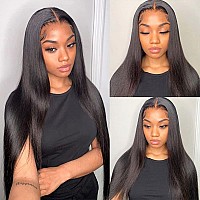 Yisea Brazilian Straight Hair Bundles With Lace Frontal 14 16 1814 Frontal 100 Unprocessed Human Hair 3 Bundles With 13X4 La