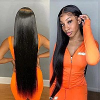 Yisea Human Hair Bundles With Lace Frontal 22 24 2620 Frontal Straight Hair 3 Bundles With 13X4 Lace Closure Frontal 100 Unp