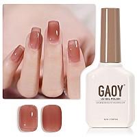 Gaoy Jelly Maroon Gel Nail Polish 16Ml Sheer Spring Summer Translucent Color 1298 Uv Light Cure Gel Polish For Nail Art Diy Man