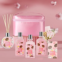 Christmas Spa Gift Sets For Women Spa Basket Coconut Rose Bath Gifts For Her Teen Girl Gifts Toiletry Bag Luxury Bath Gift Set