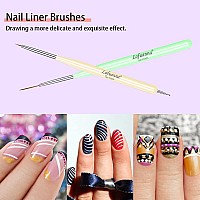 Nail Art Brushes Set Lofuanna 6Pcs Nail Tips Art Design Tools With Poly Extension Gel Brush Nail Polish Brush Carved Brush Ar