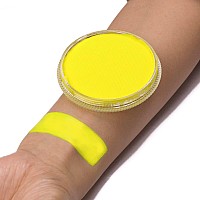 Meicoly Neon Yellow Face Paint Water Activated Face Paint Glow In The Dark Full Body Paint Washable Nontoxic Fluorescent Single