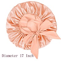 Satin Bonnet Silk For Hair Sleeping Women Tie Bonnets Adjustable Night Cap Jumbo Size Comfortable Wide Band For Braids Curly Lo