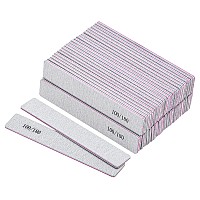 50 Pcs Nail Files For Acrylic Nails 100180 Grit Double Sides Emery Boards Fingernail Files Professional Nail Buffering Files