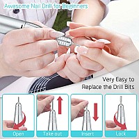 Professional Nail Drills Set For Acrylic Nails 30000Rpm Electric Nail Drill Machine Portable Nail Efile Drill Machine Manicure