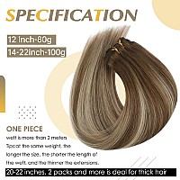 Full Shine 24 Inch Weft Hair Extensions Blonde Sew In Human Hair Bundle Color 6606 Blonde Human Hair Weft 105 Gram Weave Hair