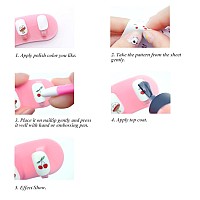 Ihukeit 10 Sheets Cute Nail Stickers For Kids Including Animals Fruits Flowers Food Rainbow Leaves Designs Self Adhesive Nail De