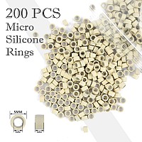 Neitsi Microlinks Hair Extensions Kitbeads Hair Extensions Threader Pulling Hook Pliersmicro Link Tools 200Pcs Silicone Rings