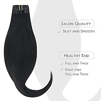 Wennalife Clip In Human Hair Extensions 80G 5Pcs 20 Inch Remy Clip In Hair Extensions Real Human Hair Natural Black Virgin Huma