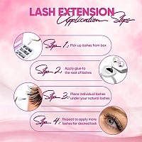 Rose Girl Loose Promade Fans Natural Look Handmade Volume Eyelashes From 3D To 16D C Cc D Dd Curl False Lashes Extensions