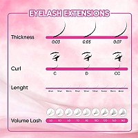 Rose Girl Loose Promade Fans Natural Look Handmade Volume Eyelashes From 3D To 16D C Cc D Dd Curl False Lashes Extensions