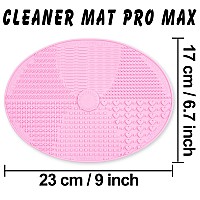 Makeup Brush Cleaner Mat Silicone Brush Cleaning Mat Big Size Make Up Brush Clean Pad With Suction Cup For Makeup Brush Cleaning