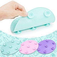 Makeup Brush Cleaner Mat Silicone Brush Cleaning Mat Big Size Make Up Brush Clean Pad With Suction Cup For Makeup Brush Cleaning