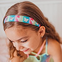 Frog Sac 6 Butterfly Headbands For Girls Adjustable No Slip Glitter Hair Bands For Kids Cute Little Girl Sports Head Bands Sp