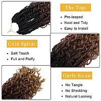 Boho Box Braids Crochet Hair For Women 10 Inch 7 Packs Ombre Goddess Box Braids With Curly Ends 3X Short Bob Crochet Braids For