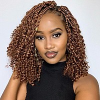 Boho Box Braids Crochet Hair For Women 10 Inch 7Packs Goddess Box Braids With Curly Ends 3X Short Bob Crochet Braids For Kids Br