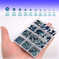 Ncb 8000Pcs Non Hotfix Rhinestones 10 Sizes Flatback Crystal Glass Rhinestones With Tweezers And Picking Pen For Nail Art Clothe