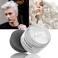 White Hair Color Wax Pomades 423 Oz Natural Hair Coloring Wax Material Disposable Hair Styling Clays Ash For Cosplay Party